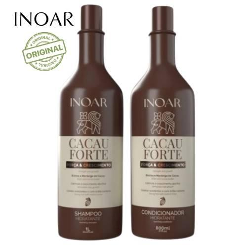 Kit Inoar Cacau Forte Shampoo 1L  + Condicionador 800ml