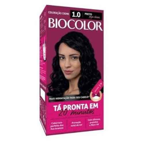 Kit Tinta  1.0 Preto Biocolor