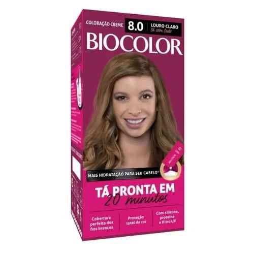 Kit Tinta  8.0 Louro Claro Biocolor